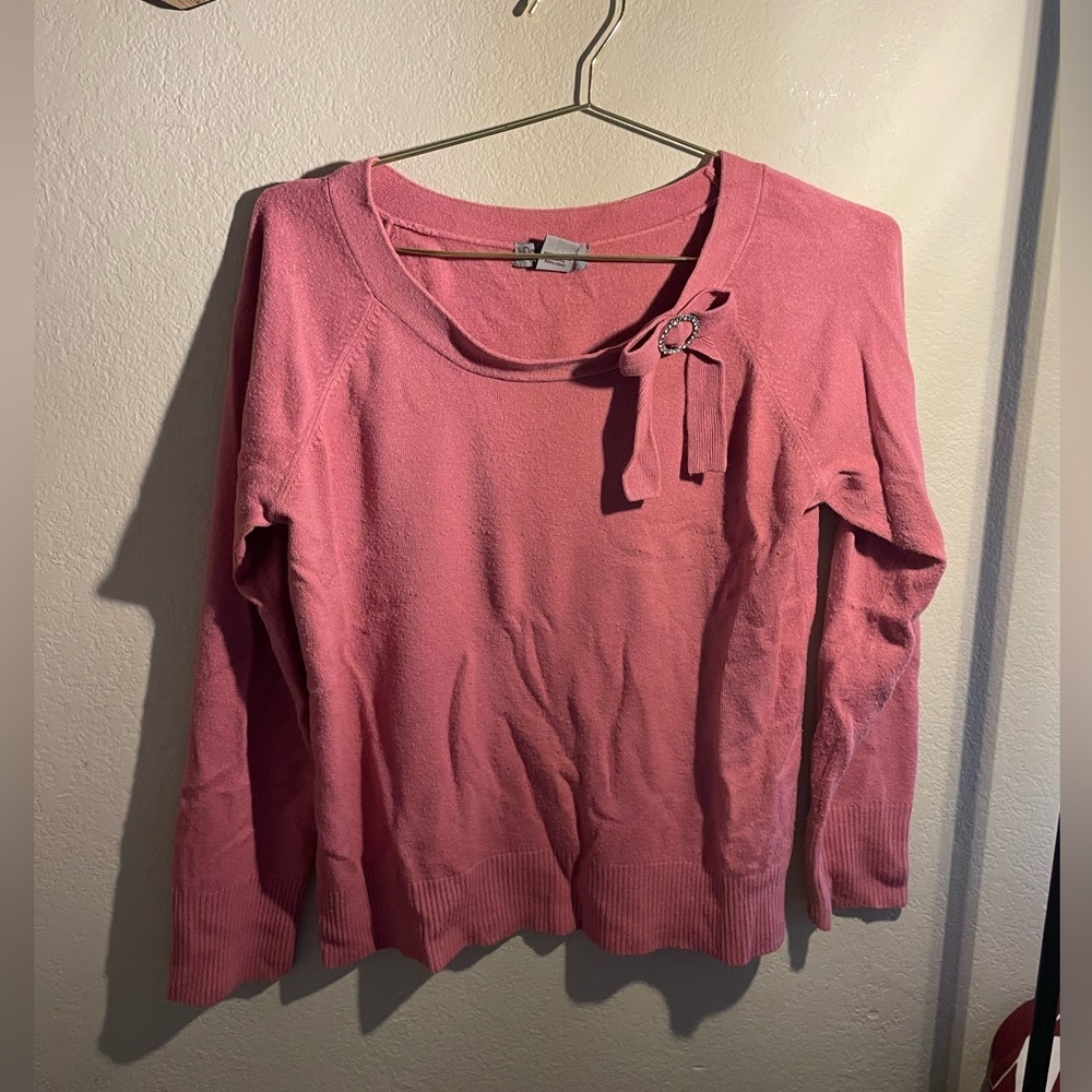 Designers Original Women’s Pink Sweater Luxelon- Large